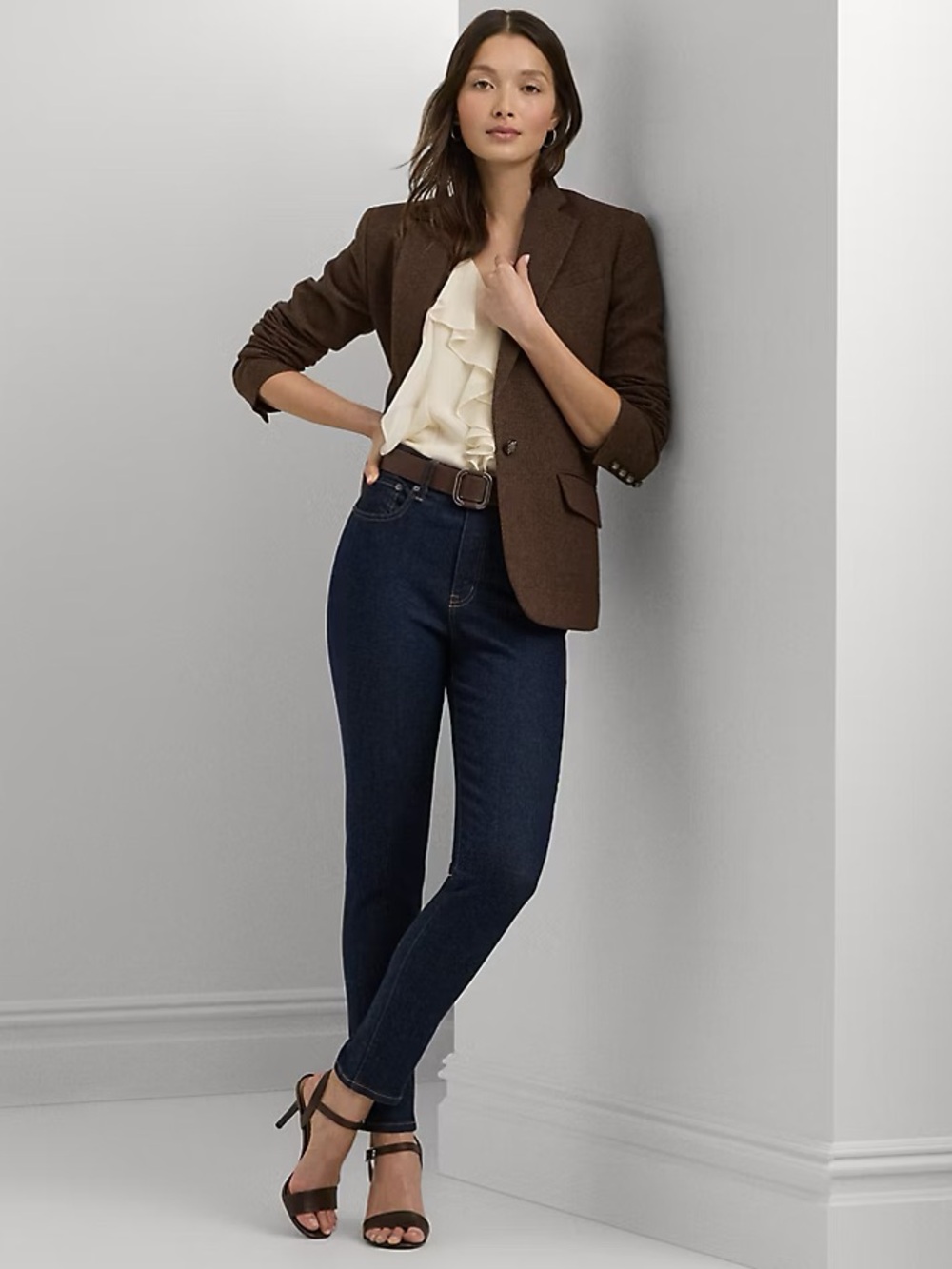 Lauren Ralph Lauren Dark Blue High-Rise Skinny Women Jeans Size 8